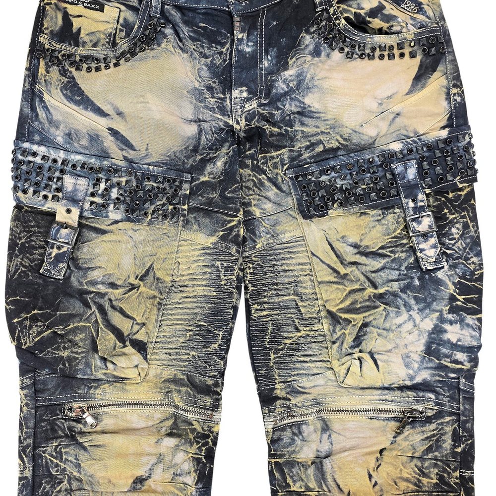 Cipo & Baxx Lincoln CD494 Jeans Mens 36x34 Studded Distressed Moto Biker... - Picture 3 of 14